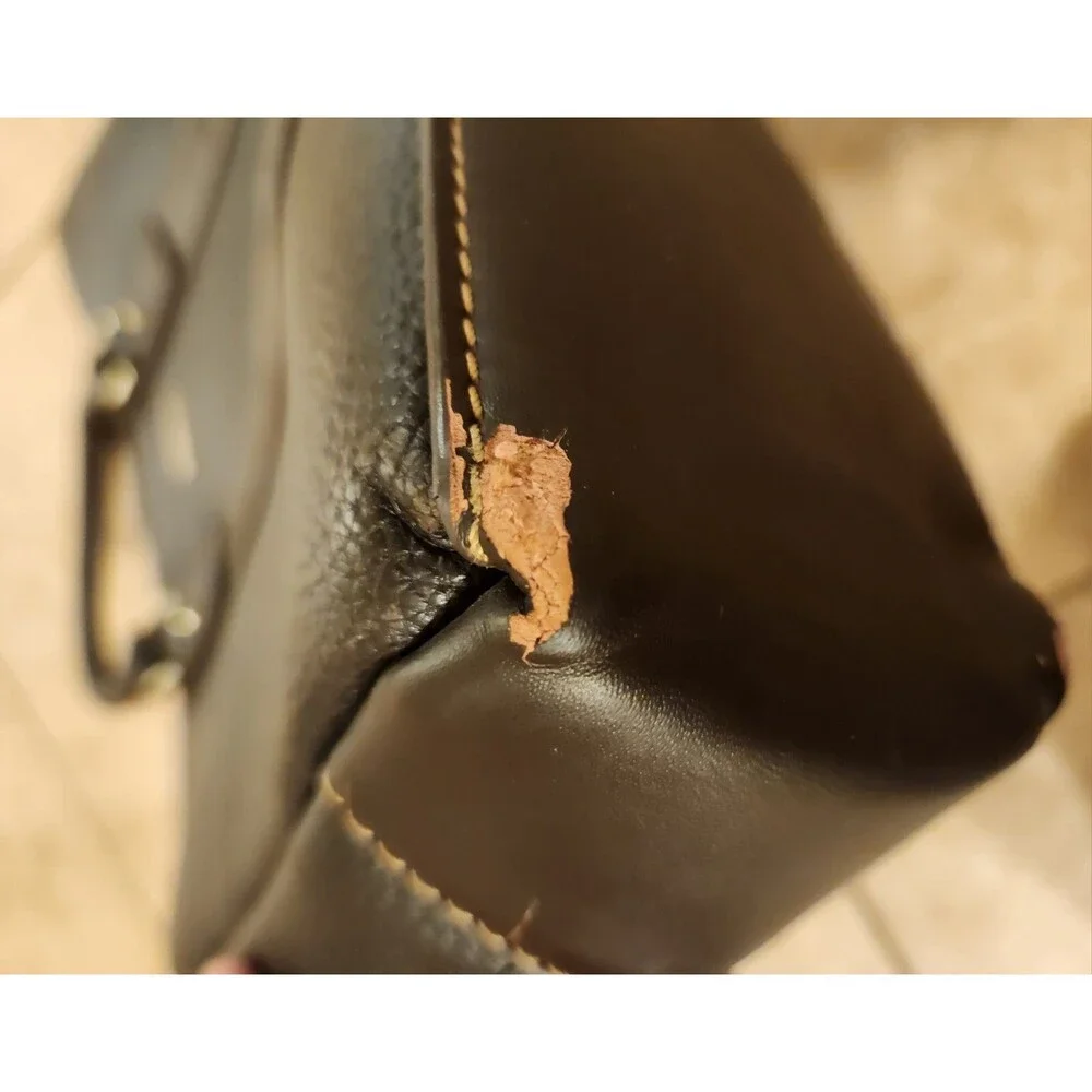 Brooks Brothers Leather Laptop Shoulder Messenger Bag *Read Description*
